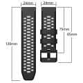 Miniatyrbilde 5 av 5: For Suunto 7 / 9 / 9 Baro To-farget Silikonurrem 24mm Multi-hull Design Hurtigutløsing Håndleddsrem Stropp db Army Green   Black