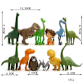 Pikkukuva 2 / 3: 12 kpl The Good Dinosaur -kotifiguurien miniatyyrimallilelu lapsille Arlo Spot Budda Db