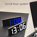 Miniatyrbilde 4 av 5: 1 stk. Digital elektronisk alarmklokke, multifunksjonell LED-alarmklokke, klokke med temperaturvisning, slumremodus, egnet for soverom [DB]