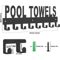 Miniatyrbild 2 av 5: Handdukshållare för pool, utomhusväggmonterad handdukshållare, handdukskrokar för badrum, handdukshängare för poolområde Db