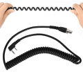 Pikkukuva 4 / 4: 2-pin to 5-pin kierrekaapeli Kenwood/hyt/baofeng/relm -kaksisuuntaisille radioille ja kuulokkeille {DB