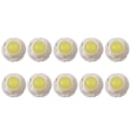 Miniatyrbillede 1 af 5: 10 stk T3 Led 1smd 12v Bil Instrumentbræt Indikatorlys Indvendig Læselampe Pærer {db} White