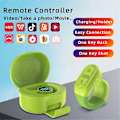 Miniatyrbilde 2 av 5: Rullende Ring Fjernkontroll Bluetooth Sidevender Klikker med Digitalt Ladeetui kompatibel med IOS Android Telefon [db] Black