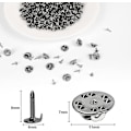 Miniatyrbillede 2 af 4: 120 Par Butterfly Clutch Tie Tacks Nålbag Compatible med 8mm Lange Blanke Pins til Håndværk (sølv) Db Black