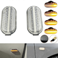 Miniatyrbild 2 av 5: Sidomarkörlampa Dynamisk LED Blinkerslampa för Nissan Tiida C11 Note E11 NE11 Micra K12 NP300 Navara D40 Qashqai J10 [DB] Dynamic Crystal