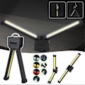 Pikkukuva 5 / 5: Magneettinen kuntosalilamppu LED-työvalo magneettijalustalla retkeilyyn [DB] Black