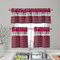 Pikkukuva 1 / 5: Keittiökaihtimet sisustus Ikkunaverho Luxury Cafe Valance Topper Drapes A db Wine Red 130cmx41cm