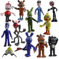 Miniatyrbillede 4 af 4: 5 stk. Five Nights At Freddys Actionfigurer Legetøj Security Breach Serie Glamrock Foxy Bonnie Fazbear Pvc Dukke Fnaf Til Børn Gave Db 6pcs C