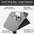 Miniatyrbild 4 av 5: Slingväska, lätt crossbody axelväska bröstväskor dagryggsäck, en rem anti-stöld slingväska för kvinnor män DB grey right shoulder