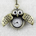 Miniatyrbillede 2 af 5: Ugle Quartz Lommeur Unisex Casual Halskæde Lommeur [DB]