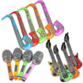 Miniatyrbilde 1 av 5: 12 stk oppblåsbare gitar saksofon mikrofon ballonger morsomme musikkinstrumenter, tilfeldig farge[jl] Db