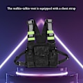 Miniatyrbillede 2 af 5: Radios Lomme Radio Bryst Sele Bryst Front Pakke Pung Holster Vest Bære Taske Til 2 Vejs Radio Wa