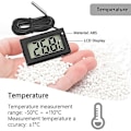 Miniatyrbild 4 av 5: Mini Digital LCD Termometer Temperatur med Probsensor Testare för Kylskåp Frysar Akvarium (2svarta, 2vita) db