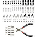 Miniatyrbild 1 av 5: 85 Delars Reparationssats för Dragkedjor Dragkedjeersättningsdelar Dragkedjeersättningstång T-x [db]