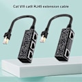 Pikkukuva 2 / 5: Cat8 Ethernet -jakaja 40 Gbps Suuri nopeus 2000 MHz RJ45 1 Uros - 3 Naaras LAN-sovitinkaapeli Cat5 Cat5e Cat6 Cat7 [DB] 1