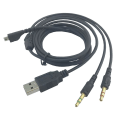 Miniatyrbilde 3 av 5: Reservedel Rgb Usb 3,5 mm Mikrofonkabel Trådløs Gaming Headset Splitter [DB] A