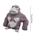 Miniatyrbillede 2 af 4: Blød abe anime figur latex abe gorilla legetøj jungle dyr figur, voksne blød gorilla stress legetøj [DB] Grey