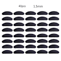 Miniatyrbillede 1 af 5: 40 stk. bløde skum næsepuder selvklæbende EVA næsepuder til briller [Db] Black D-shaped 1.5mm