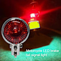 Pikkukuva 3 / 5: Takavalo, erittäin kirkas, pieni pyöreä retro moottoripyörän LED-jarruvalo, suuntavilkku g202412315 [db] Black - Red