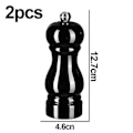 Pikkukuva 2 / 5: Suola- ja pippurimyllysetti, manuaaliset pippurimyllyt säädettävällä karkeudella, uudelleentäytettävät maustemyllyt db black 5 inch