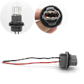 Miniatyrbilde 1 av 4: 2 stk. T13 T20 7440 7443 Pære Sokkel W21W W21 5W Adapter Ledningsnett For Bil Blinklys Bremselys Base Tilbehør [DB] For T20 7440 w21w