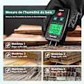 Pikkukuva 2 / 3: Homeenilmaisin - Erickhill Ewm03 Pin-kosteusmittari LCD-näytöllä, 5 tilaa, vihreä taustavalo [db]