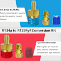 Miniatyrbilde 5 av 5: R1234YF Hurtigkobling, R1234yf til R134a Adapter, 1234yf til 134a Adapter Høytrykks- og Lavtrykkskobling Konverteringssett for AC-Lading R-1234yf Kjølemiddel [DB]