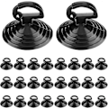 Pikkukuva 1 / 5: 24 kpl Auton Ikkunan Tuulilasin Auringonsuojan Imukappaleita Pieniä PVC-Imukappaleita Auton Ikkunan Imukappaleita Auton Visiirille { DB} Black
