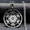 Miniatyrbillede 1 af 4: Syv Ærkeengle Amulet Rustfrit Stål Halskæder Mænd Segl af Salomon Talisman Halskæde Beskyttelse Smykker Krave Hombre_lldxm Db cuo 50cm O SR