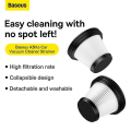 Miniatyrbillede 2 af 5: Baseus 2 stk. Hepa-filter Kompatibel Baseus A3 Lite 12000pa Bilstøvsugerfiltre_ Db 2pcs Black