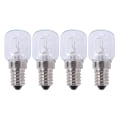 Miniatyrbilde 1 av 5: 4x E14 Høytemperaturpære 500 Grader 25w Halogen Boble Ovnspære E14 250v 25w Kvarts Pære Db