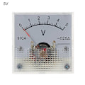 Miniatyrbild 1 av 5: Analog Voltmeter DC Rektangel Analog Volt Panelmätare 10 Stilar Volt Test [db] 0-5v