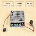 Miniatyrbild 4 av 5: DC 10-55V 100A 3000W Motorvarvtalsregulator Reversibel PWM-kontroll Framåt- och Bakåtregulator-Bra [db] silver
