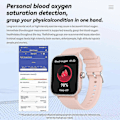 Miniatyrbild 4 av 5: Shibingsheng G42 smartklocka Bluetooth Talk HRV-funktion Blodglukos [DB] Pink