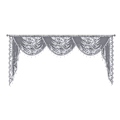 Miniatyrbillede 1 af 5: Sort Perlebesat Lace Vandfald Gardinpanel Let og Åndbar Nem Installation Luksuriøs Lille Vindue Halvgennemsigtig Swag Vandfald Gardinpanel Db Grey L