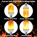 Miniatyrbillede 5 af 5: 2 stk. LED Flamme Lyspære Flamme Lampe 5W E27 Sockel Flimrende Flamme Lyspære Dekorative Atmosfæriske Lamper db