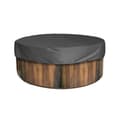 Runt Badkarstäcke UV-Resistent Badkarstäcken Utomhus Spa Badkarstäcken {DB} Black