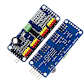 Miniatyrbild 5 av 5: PCA9685 16-kanals 12-bit PWM Servo Motor Driver I2C-modul för eller Shield-modul Servo Shield DB Blue