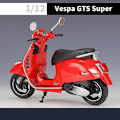 Miniatyrbilde 3 av 5: Welly 1:12 Vespa Gts Super 2020 Støpt kjøretøy Samleobjekter Hobbyer Motorsykkelmodell Leker Db Red no box