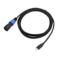 Pikkukuva 1 / 5: USB C - XLR uros audiokaapeli ulostulokaapeli ääniliitin mikserikaiuttimelle [DB] Black 100cm