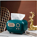Miniatyrbild 1 av 5: Retro Radioformad Servettbox Praktisk och Söt för Kök, Badrumsbänkar, Sovrumsbyråer, Nattduksbord, Skrivbord, Bord db