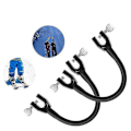 Miniatyrbillede 4 af 4: 2 stk. Ski Tip Connector Kontrol Kile Ski Træningshjælp Snowboard Connector [Db] Red