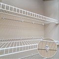 Pikkukuva 5 / 5: Lankahyllyn kiinnitysklipsit - 20 kpl valkoisia alas seinäkiinnikkeitä vaatekaapin hyllyille [DB]