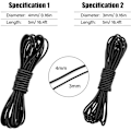Miniatyrbilde 2 av 5: Fantasyon 4mm Svart Elastisk Snøre 10 Meter 4mm Elastisk Snøre Bungee Snøre Rundt Elastisk Snøre Bungee Tau Multifunksjonelt [DB] Black and White 4mm 10Meter