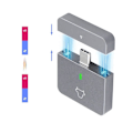 Pikkukuva 3 / 5: M.2 Nvme 2230 Ssd -kotelo Usb C -sovitin 10gbps Usb3.2 Gen2 Ulkoinen kotelo M2 2230 Nvme Sn7 [DB] Silver