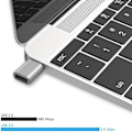 Miniatyrbilde 2 av 4: USB-C til USB-adapter, USB-C til USB 3.0-adapter, USB Type-C til USB, til USB-hunnadapter (sølv) DB