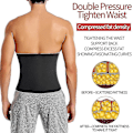 Miniatyrbild 2 av 5: Män Abdomen Reducer Bastu Fitness Svettbälte [db] S-M