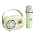 Miniatyrbild 1 av 5: Karaoke-Mikrofon Maskin Leksaker för Barn Vuxna Bluetooth-Kompatibel Karaoke Maskin för Barn Vuxna [DB] Green Single Microphone