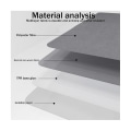 Miniatyrbilde 5 av 5: Kontorstolmatte for tregulv/fliser, 35,4x55 tommers stolmatte, multi-polyester gulvbeskytter lys grå