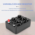 Miniatyrbillede 5 af 5: 0-9999 Ohm Simpel Modstandskasse Præcisions Variabel Dekaderesistance Undervisningsinstrument DB black